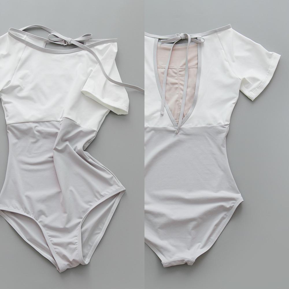 Ribbon Swan 반팔 레오타드 성인 취미 발레복 발레