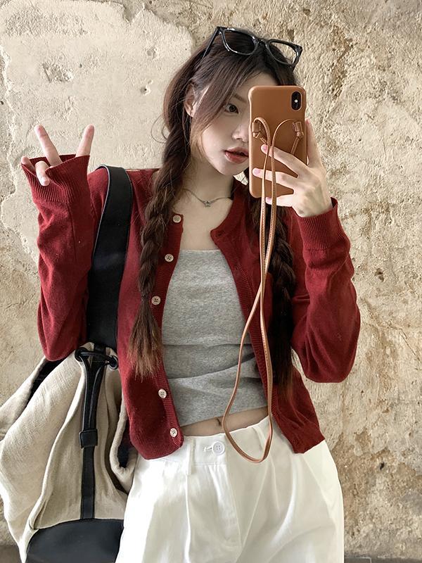 몰링 니트 가디건