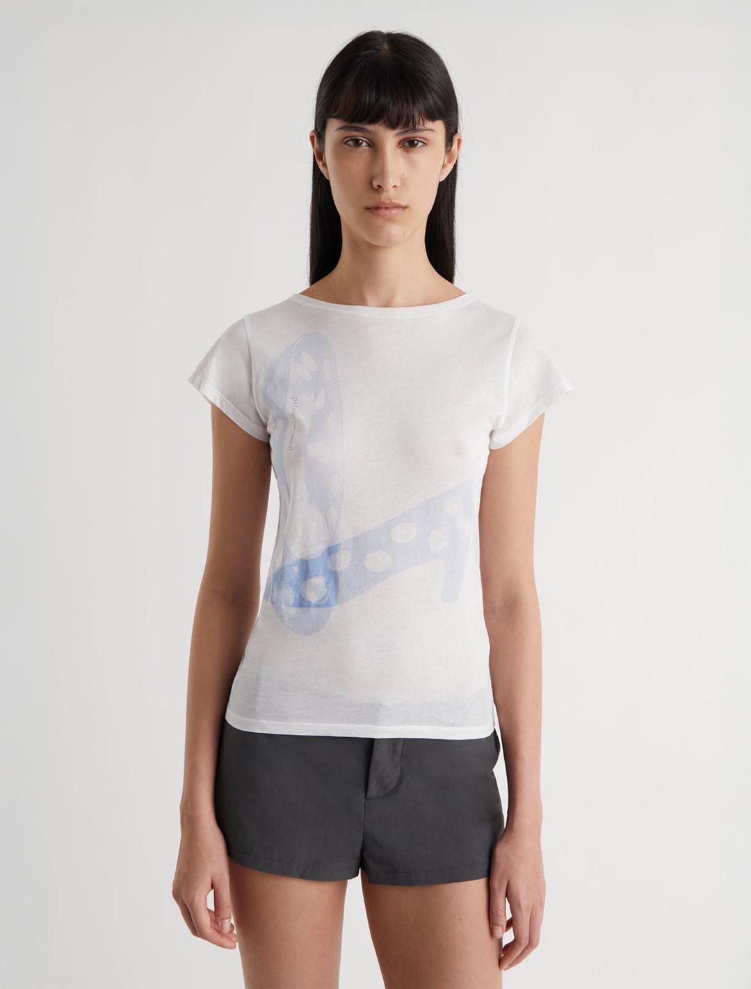 SOUVENIR UMA DOTS-T-shirt with a placed shoe front print and Uma text on the back