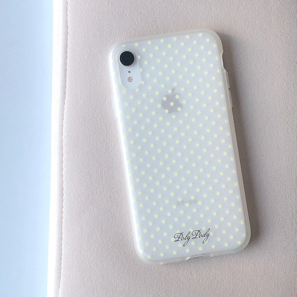 polka dot case (yellow) 폴카 도트 반투명 케이스 iphone Xr