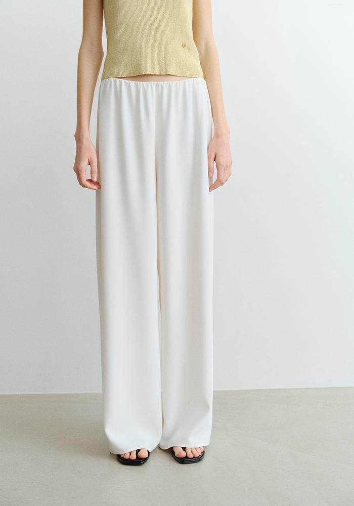 [3rd REORDER] BIAS BAND WIDE PANTS_IVORY