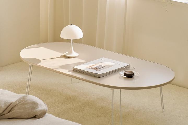 라운드 좌식 접이식 거실테이블 4colors/4size