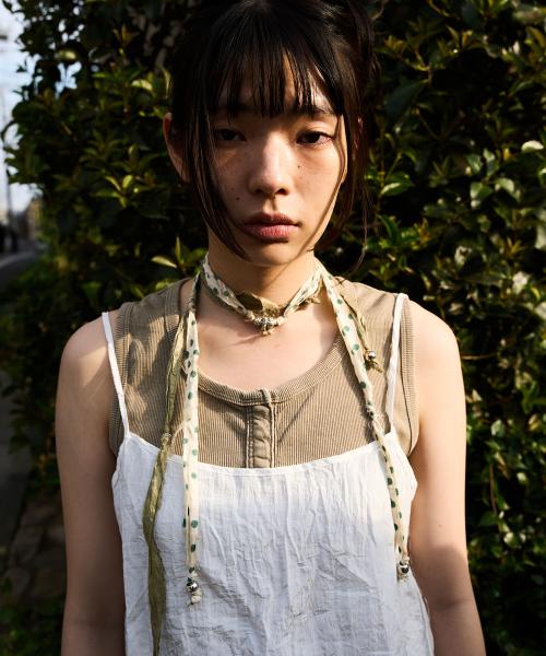 Silk string necklace_Dot