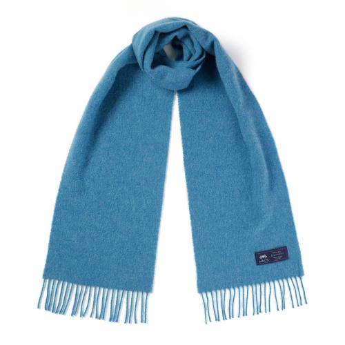 메리노울 머플러 25cm - 오션 블루