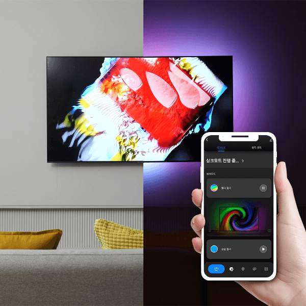스마트 싱크라이트 HDMI 2.0 TV용 55인치 ~ 90인치