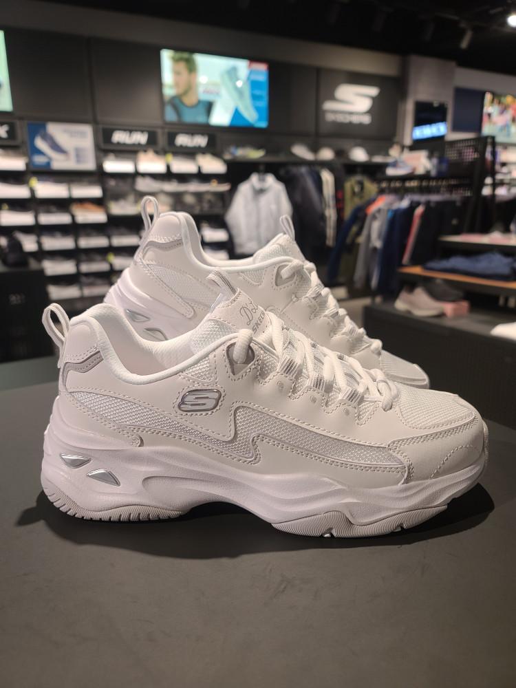 스케쳐스 딜라이트 4.0 여성 운동화 워킹화 SL0WCCDY011 WHT (+모델 착용샷)