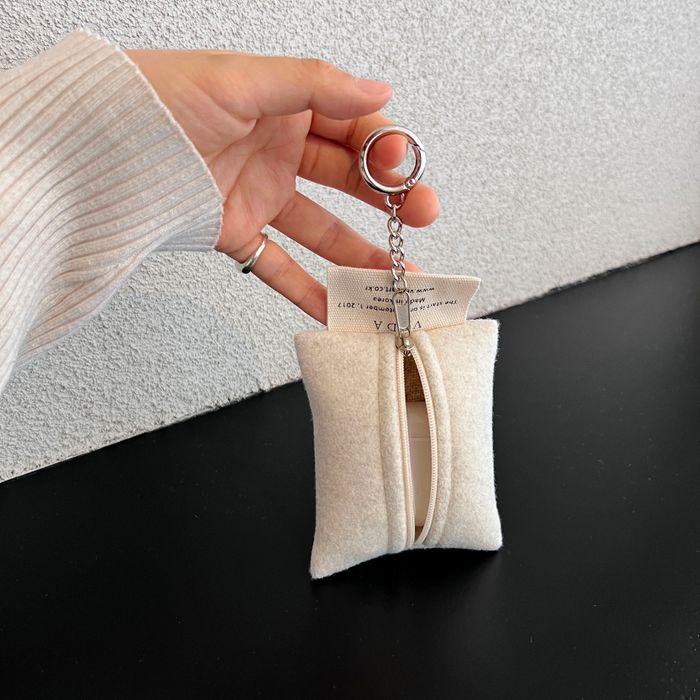 베다 미니파우치 키링_멜란지그레이 Veda pouch mini keyring [melange grey]