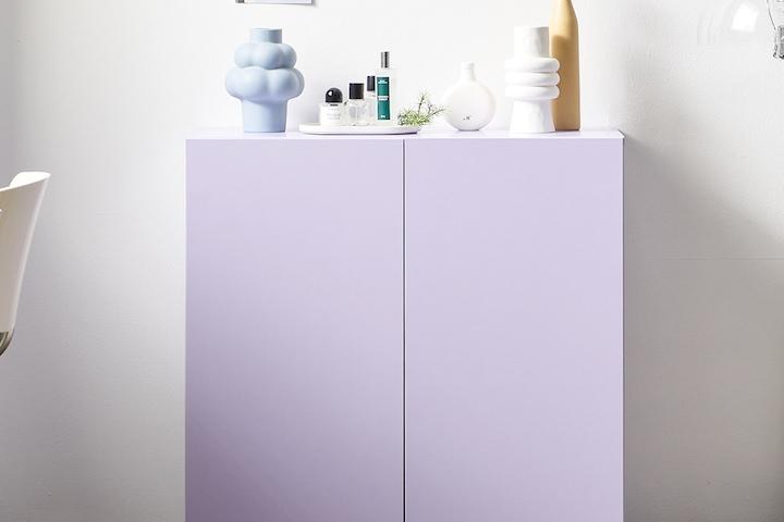 멜로우 E0등급 2단800 넉넉폭 높은 선반 다용도 수납장 4color