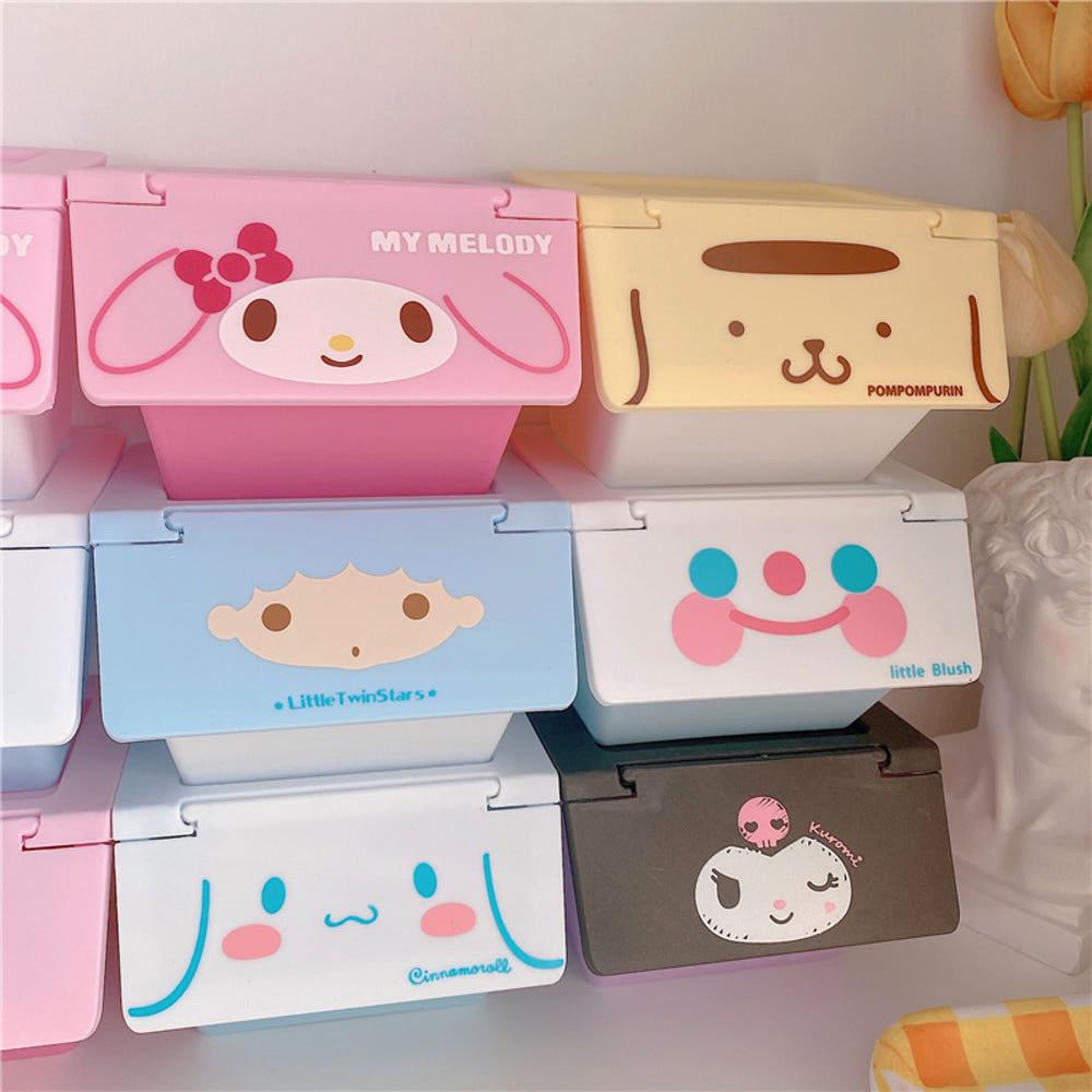 산리오 쿠로미 마이멜로디 시나모롤 폼폼푸린 캐릭터수납함 정리수납박스 보관함