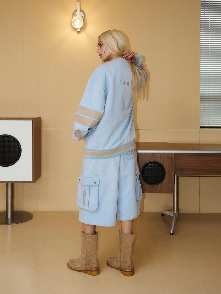 FLAG HALF PANTS SKY BLUE