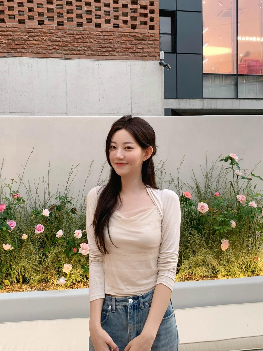 제니오 안느 볼레로 롱슬리브_베이지