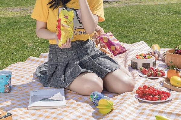 세련된 디자인의 체크무늬 대형 돗자리/캠핑돗자리/옥스퍼드돗자리 2colors