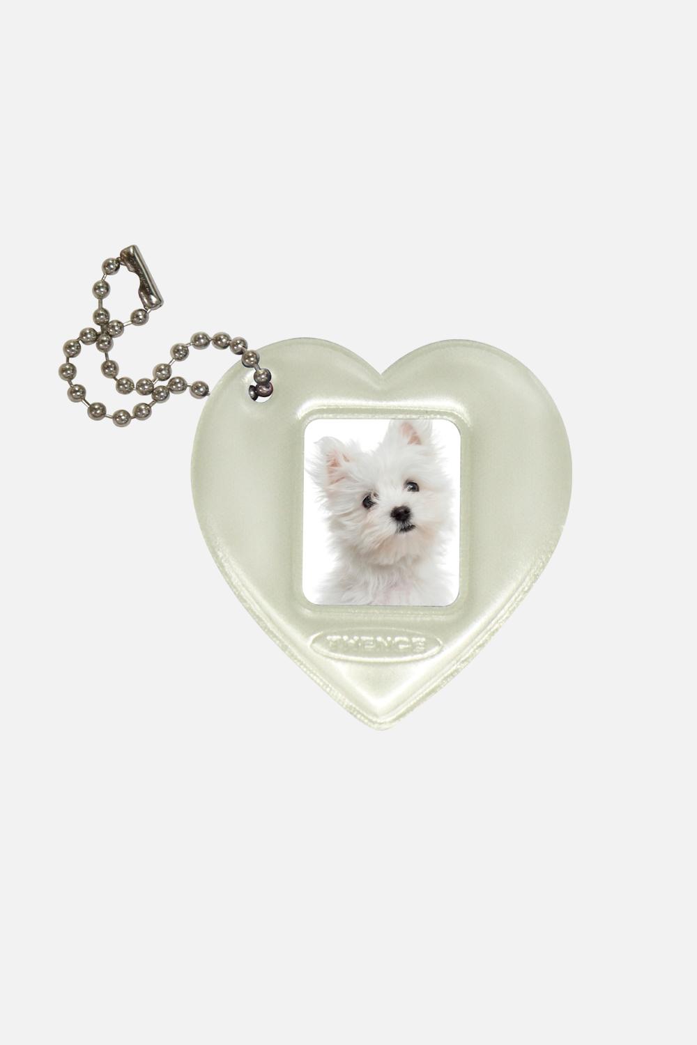 Shimmer Photo Frame Key Holder_Cream Heart[예약판매_2/17일부터 순차배송]