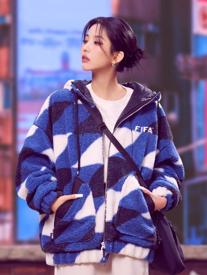 [월드컵16강기원이벤트][피파 OLP] 여성 자카드 플리스 자켓 다크블루(FF24FJ10W_230)