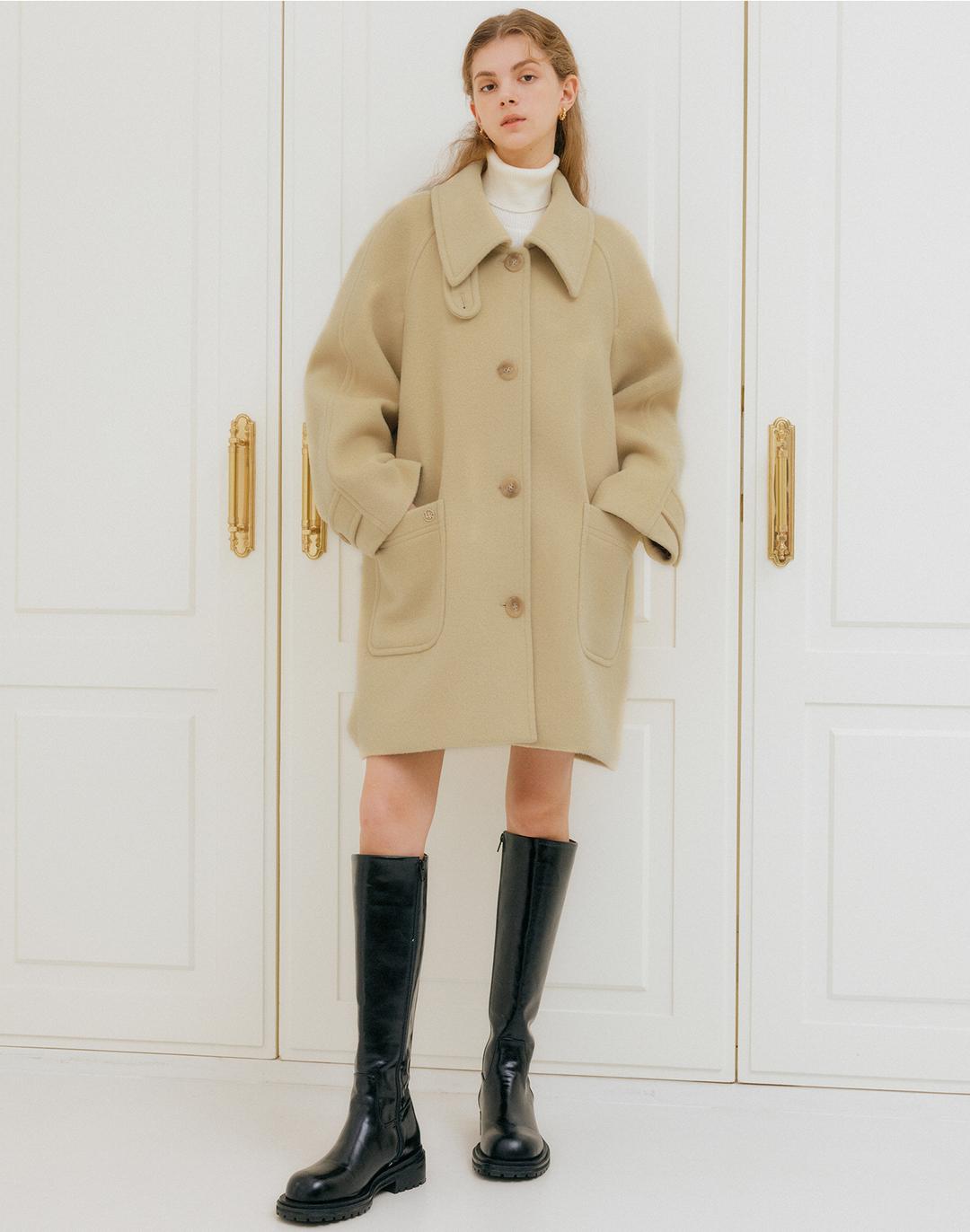 버터 마리 하프 울 코트 / BUTTER MARY HALF WOOL COAT