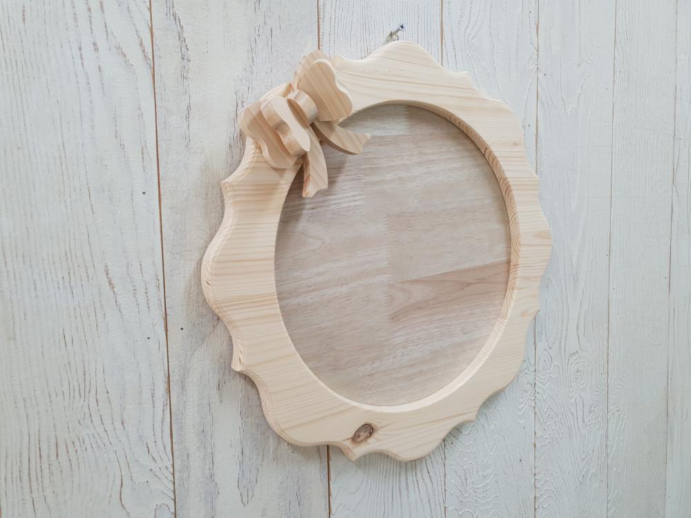 별나무 원목반제품 나무 '플라워원목액자' 예쁜액자 공예수업용 액자반제품 조립되어진 DIY 수업용 우드반제품