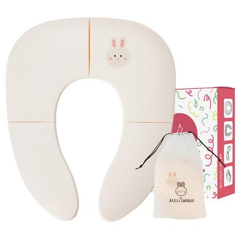 아띠래빗 휴대용 접이식 유아 변기 커버 + 전용 방수 파우치 - 변기커버/시트 | 쿠팡