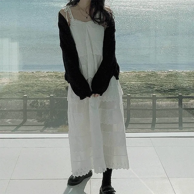 [레이어드] someday lace bustier long dress - 뷔스티에 나시 캉캉 원피스