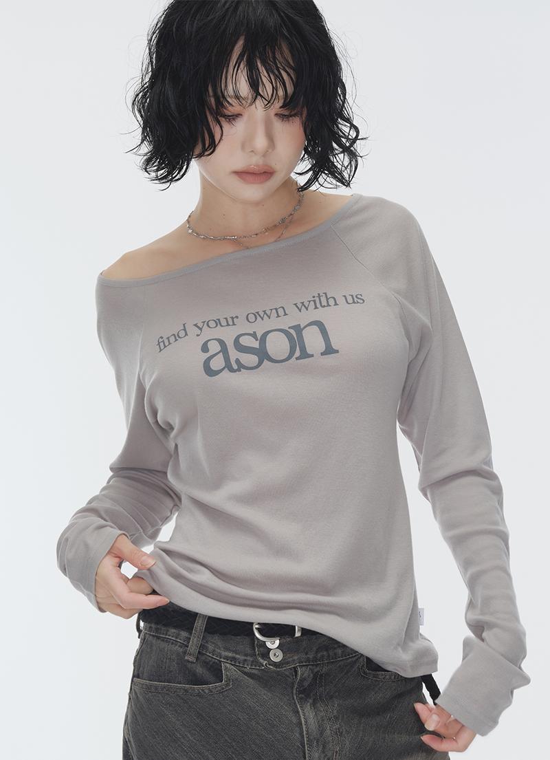 LETTERING LONG SLEEVE / EARL GREY