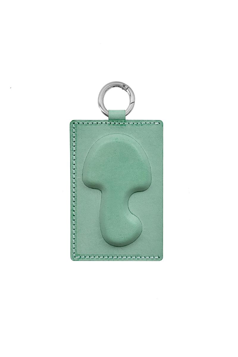 Mushroom keyring card wallet - Green