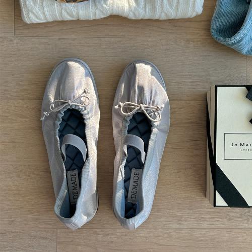 ♥48시간신상할인♥ [무배] 로맨스 리본 스트랩 플랫슈즈 (4color)