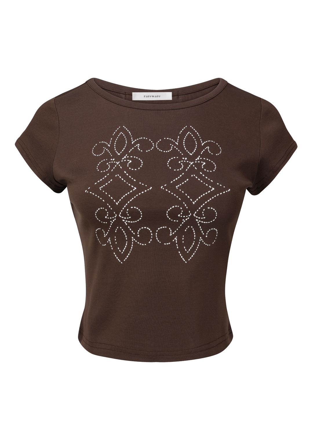 Boho scarf Tee (Brown)