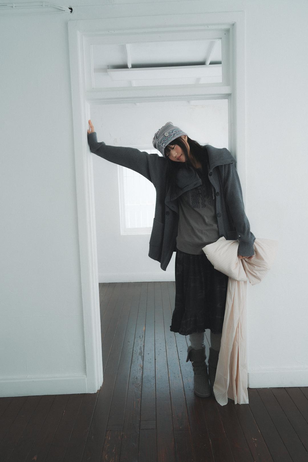 [2차 리오더] Double button cardigan, grey (10/21 예약배송)