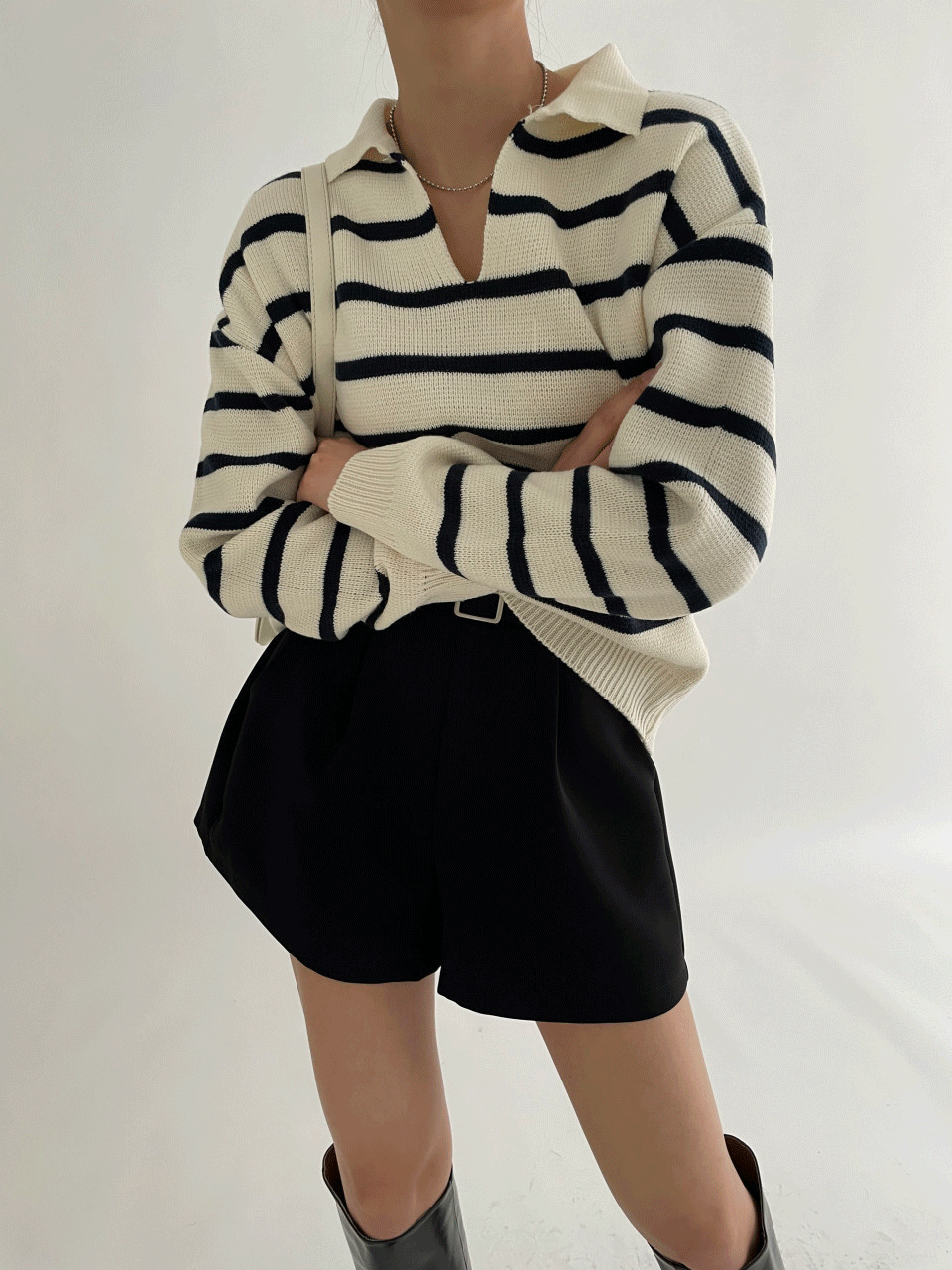 이노 카라 니트 4color