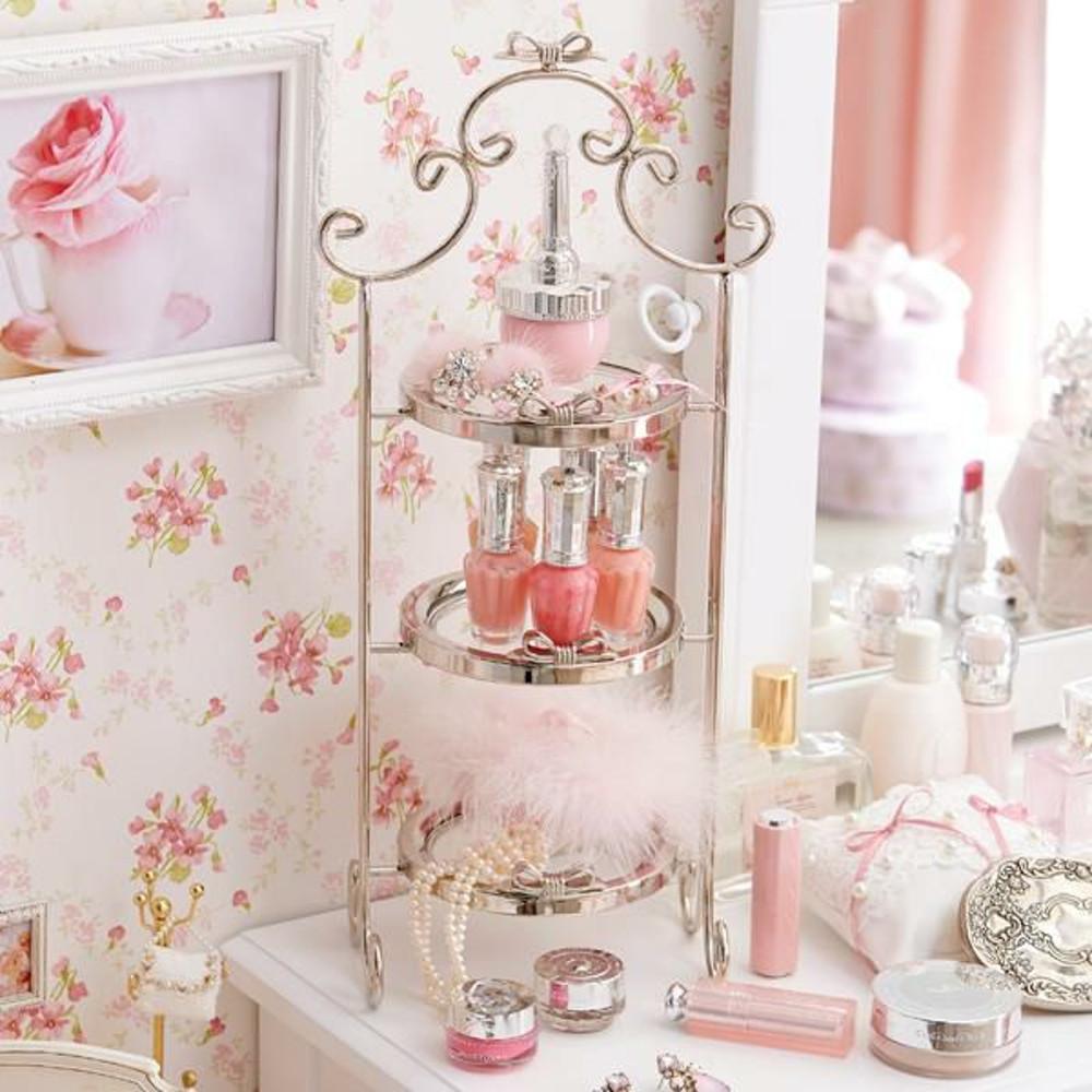 romapro 로마프리 리본 소품 3단 트레이 일녀 트레이(실버)