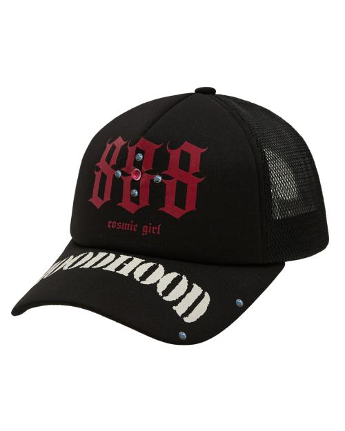 888 메쉬 트러커 캡 블랙