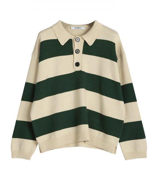 Rugby Striped Knit GREEN