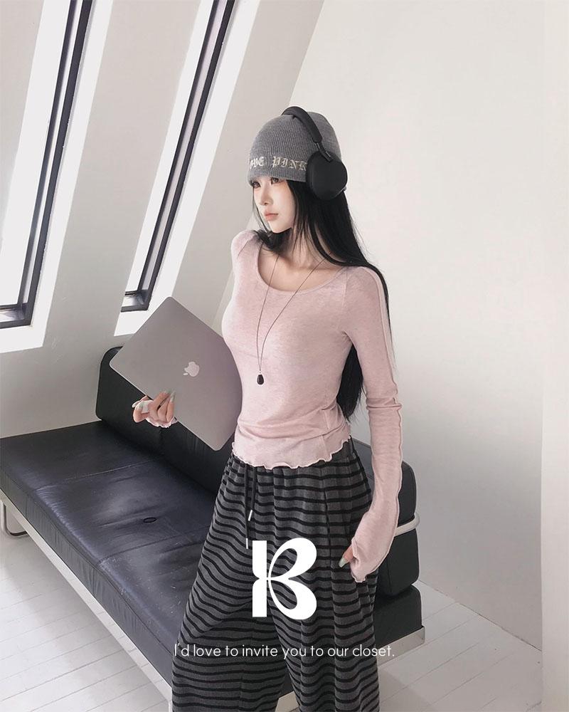 베이델리 [25F/W NEW][MADE/6color]요들 날라리 절개 긴팔 티셔츠