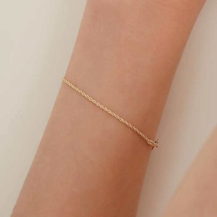 14k 루미 로프 0.7 체인 팔찌 (14K골드) #LFB09