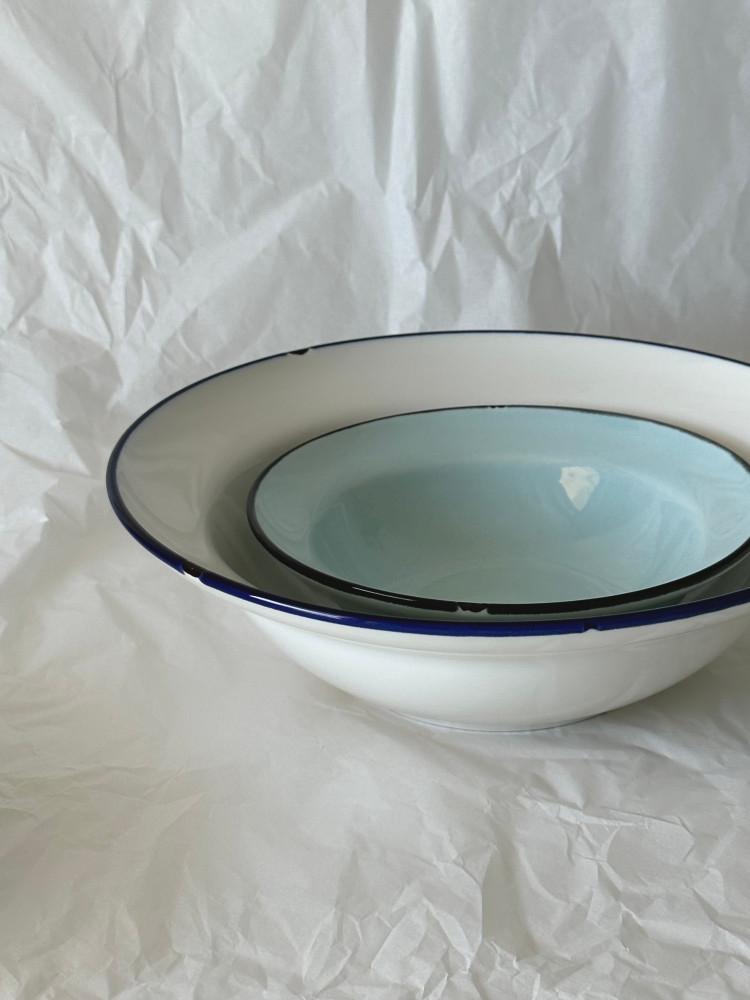 Vintage Plate(Bowl) 2 size 4 color/ 법랑 스타일 빈티지 요거트 파스타 볼