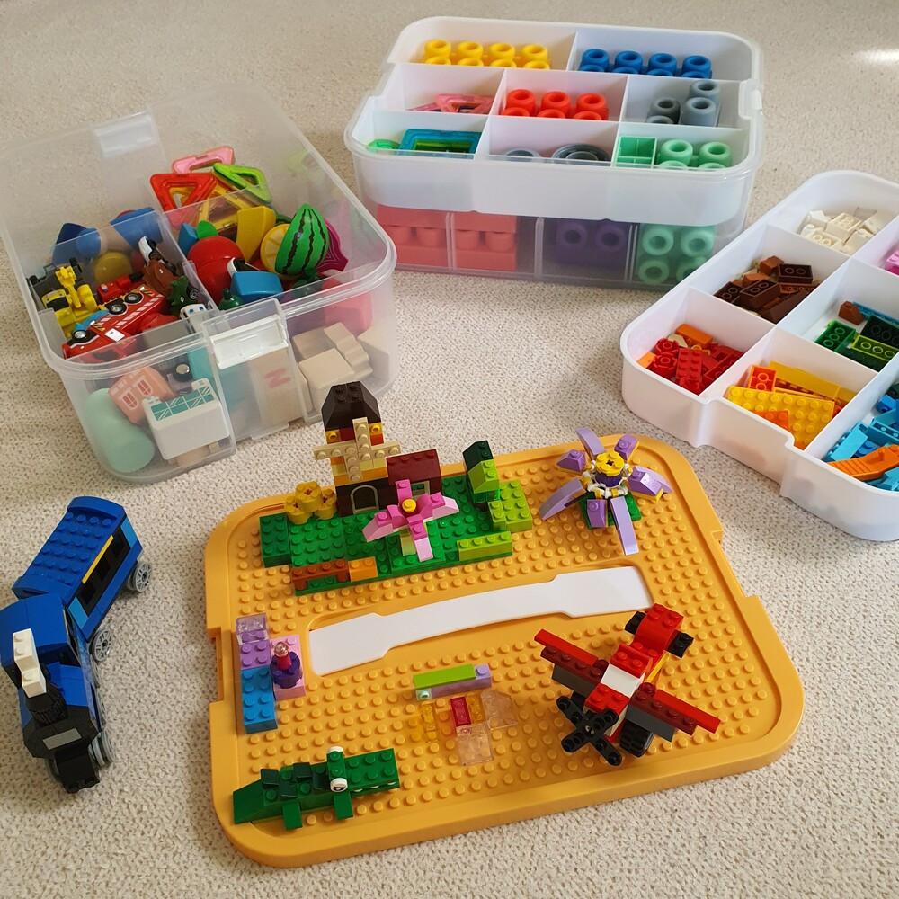 베비몽 레고 정리함 정리박스 토이박스 장난감 칸막이 수납함 블럭 보관함