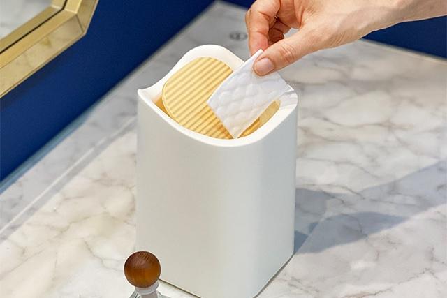 모던 캣라인 투톤 미니 휴지통 2L