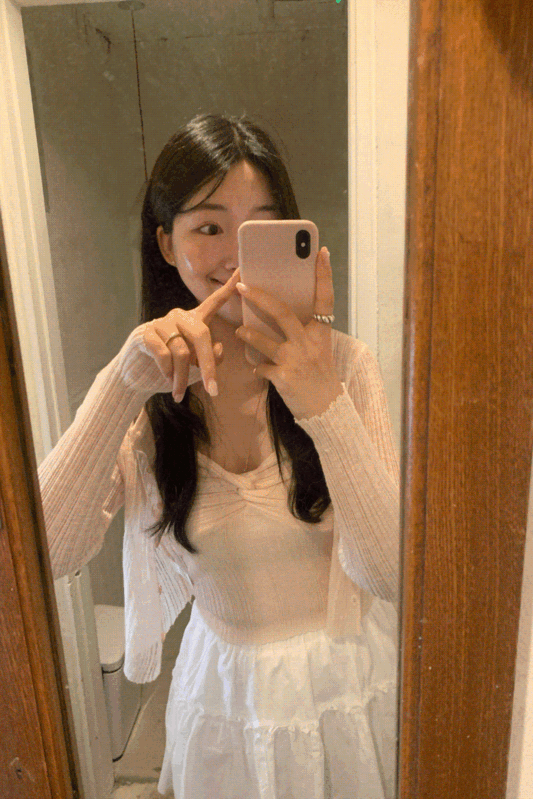 (피치 당일) peach cardigan set