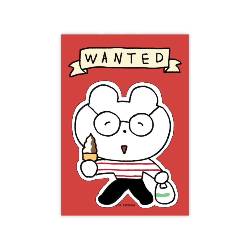 스튜디오604 안경곰 왕조각 리무버블 스티커