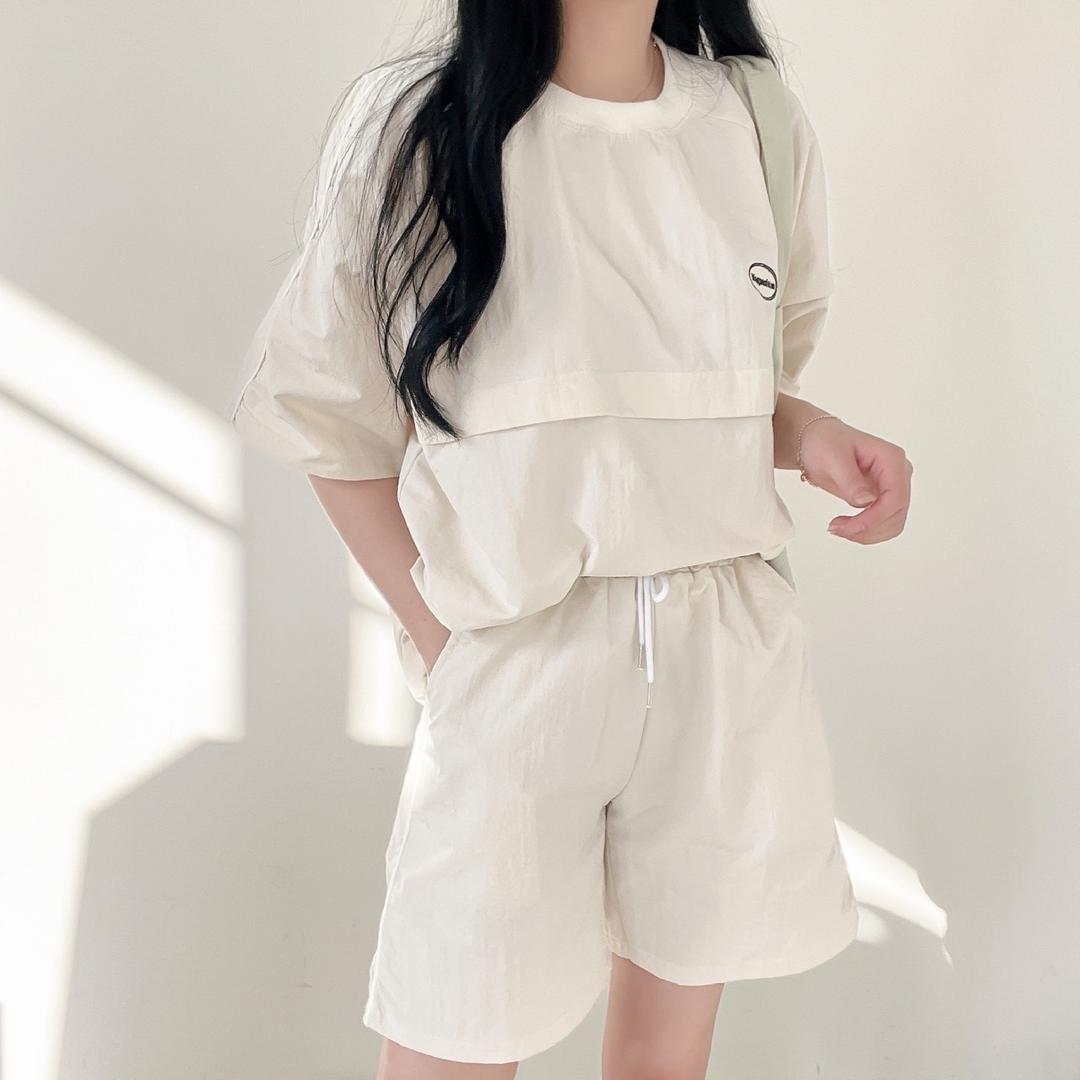 클로드모어 [아노락반팔+반바지set/바람막이재질/남녀공용/커플룩강추] 마그네슘 삥줄 트레이닝복 세트 3color