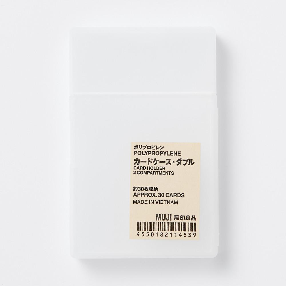 [MUJI] 카드 케이스 더블 30매 수납 명함 포토카드