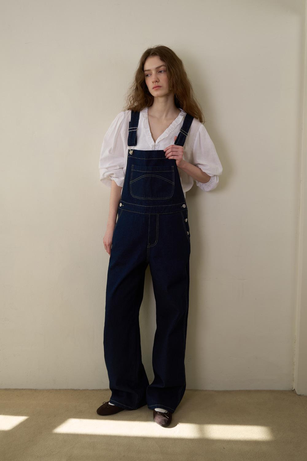 Indigo denim overall