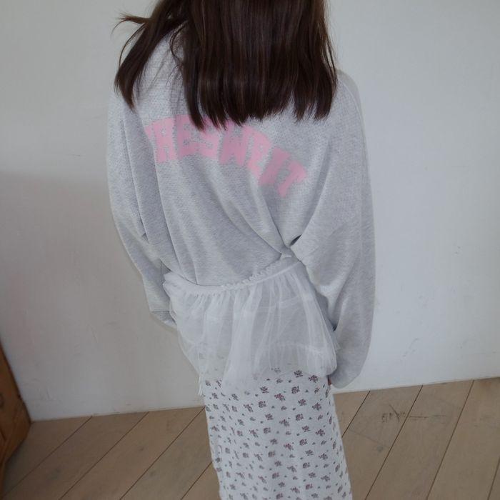(2차 리오더) Varsity Overfit T-shirt (LIGHT MELANGE GREY)