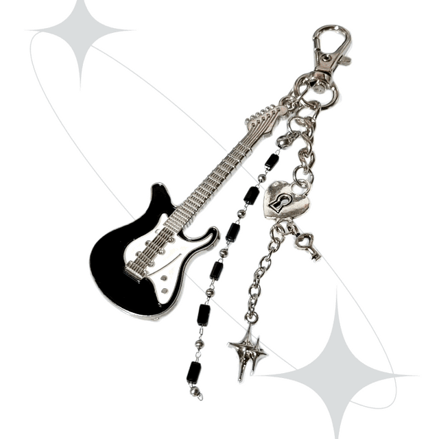 [제작] Black+kitsch Rock star keyring 하이틴 키치