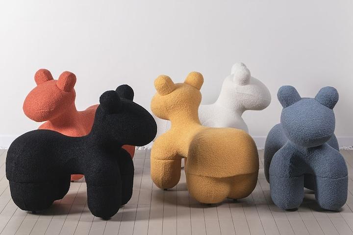 포니 체어 인테리어 거실 라운지 디자인체어 인형 스툴 4colors