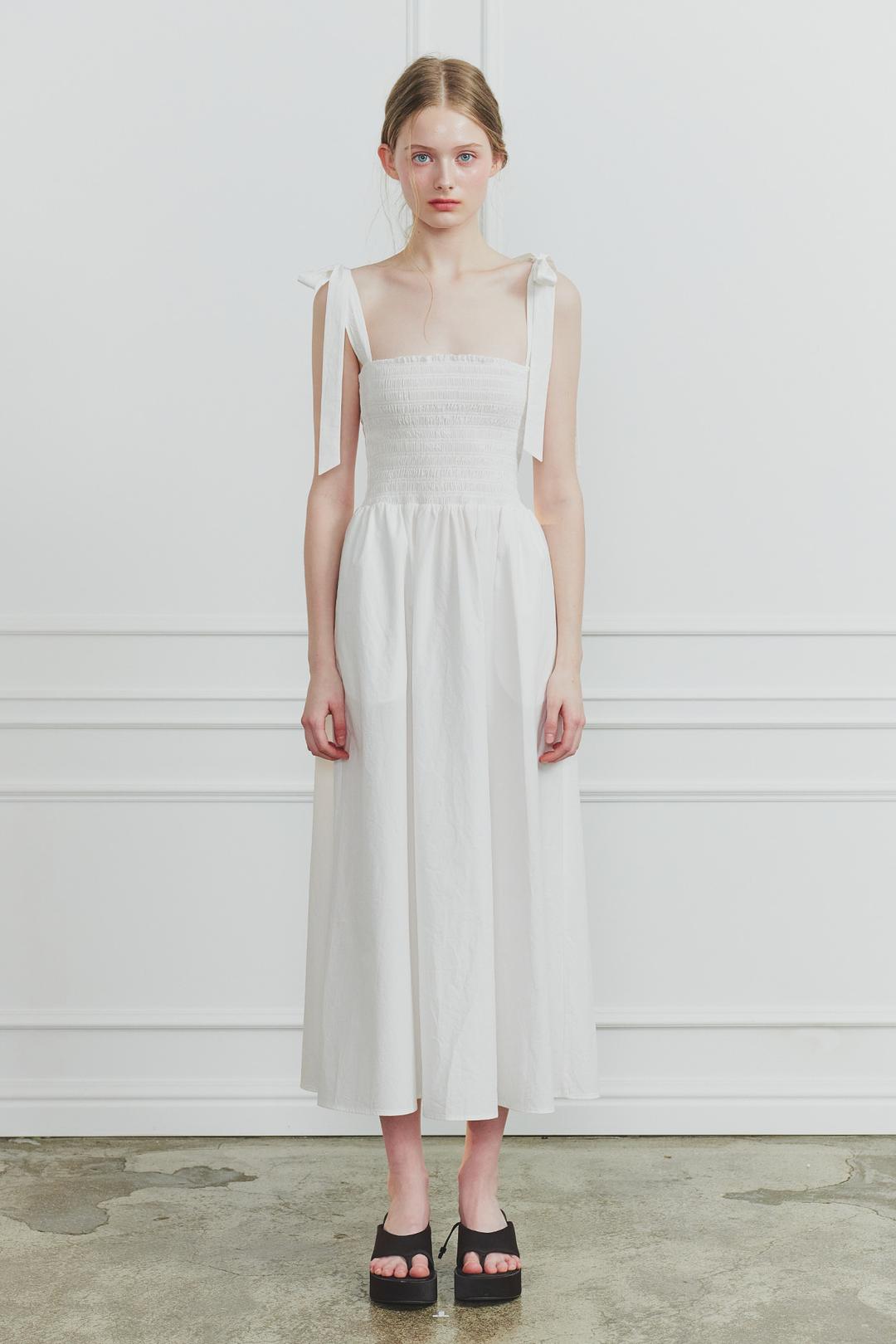 [5/14~] CINDY LONG DRESS white