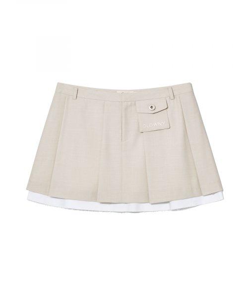 DANIELLE PLEATED SKIRT (SAND)
