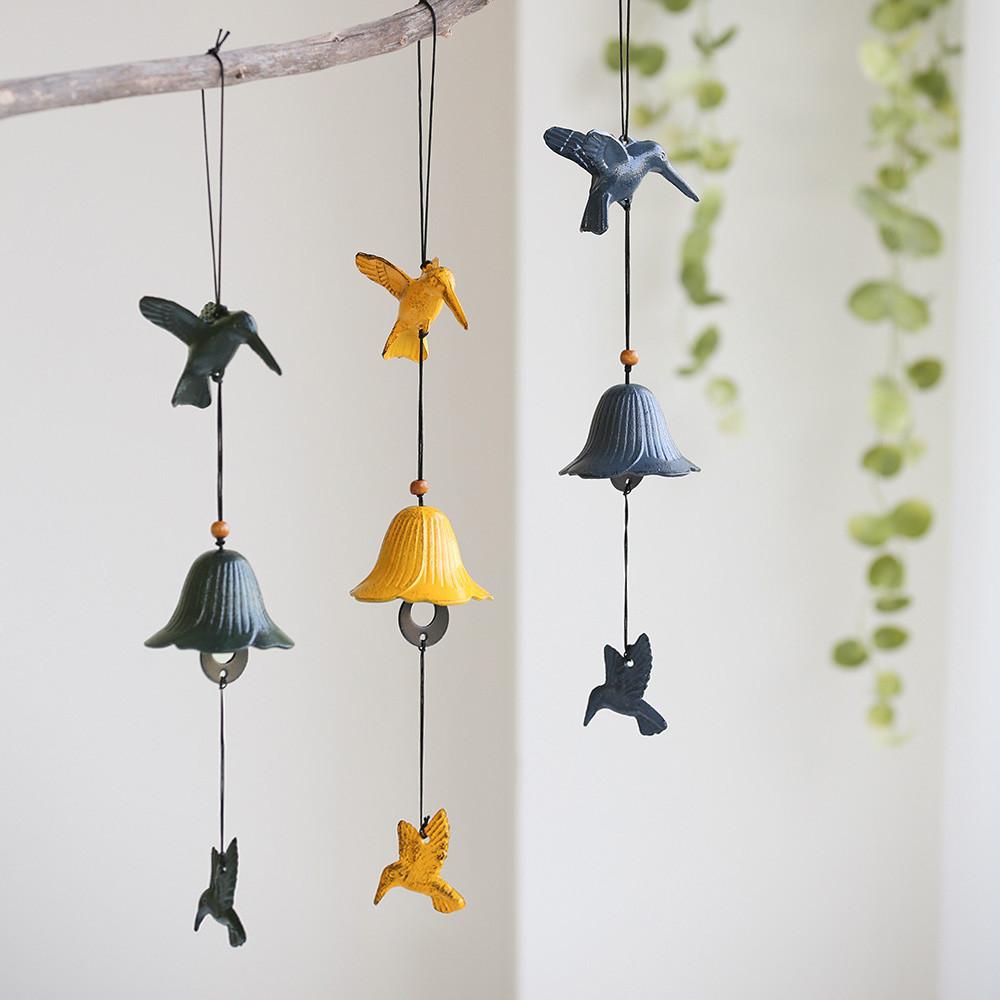 버드 하모니 엔틱 주물 출입문 도어벨 처마 일본 현관 문종 풍경 종 장식 윈드차임 B타입