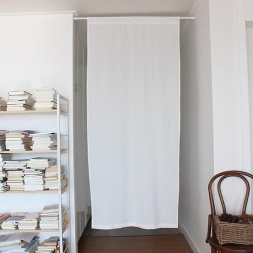 내추럴톤 워싱면 가리개커튼 도어커튼 (화이트/오트밀) 2size