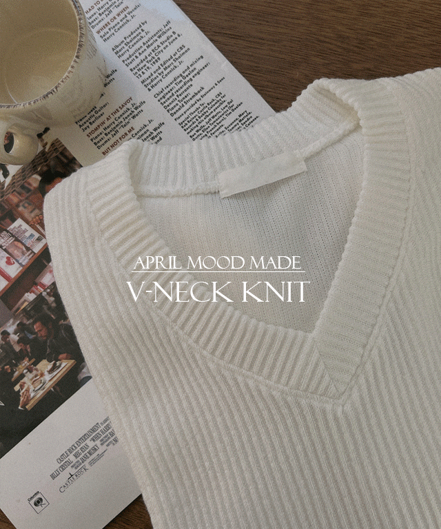 [한정수량특가](2장묶음)벤디 브이넥 니트(44-130) - 5size