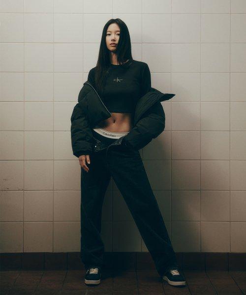 여 블랙 90s 스트레이트핏 블랙 데님 J222703 1BY
